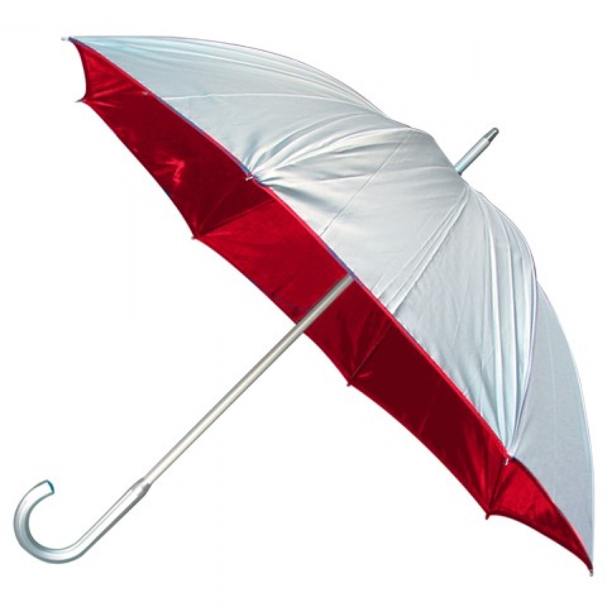 Зонт-трость серебряный