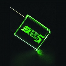 Флешка светящаяся с объемным 3D логотипом 
